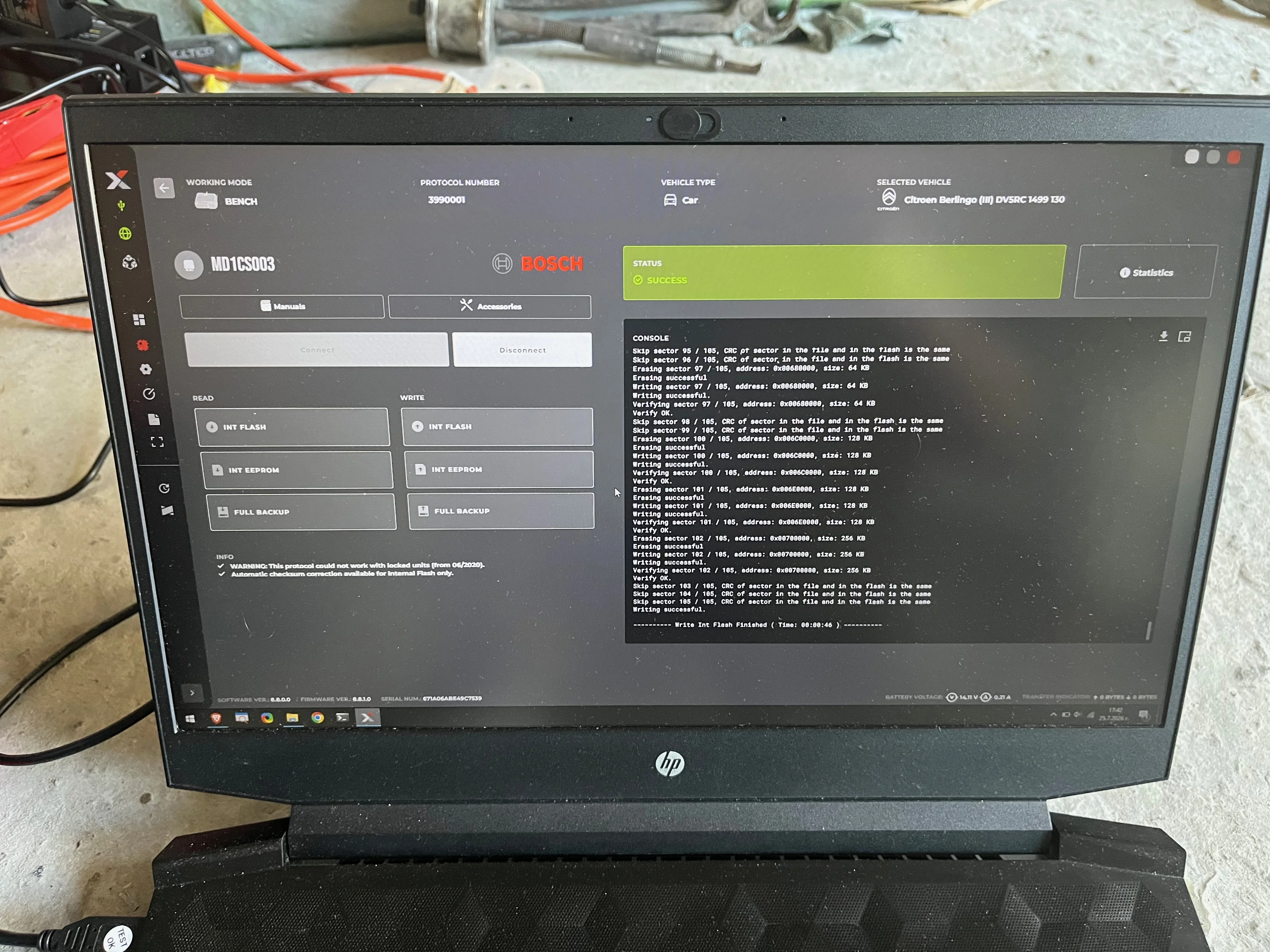 Citroen Berlingo ECU Успешно програмиране